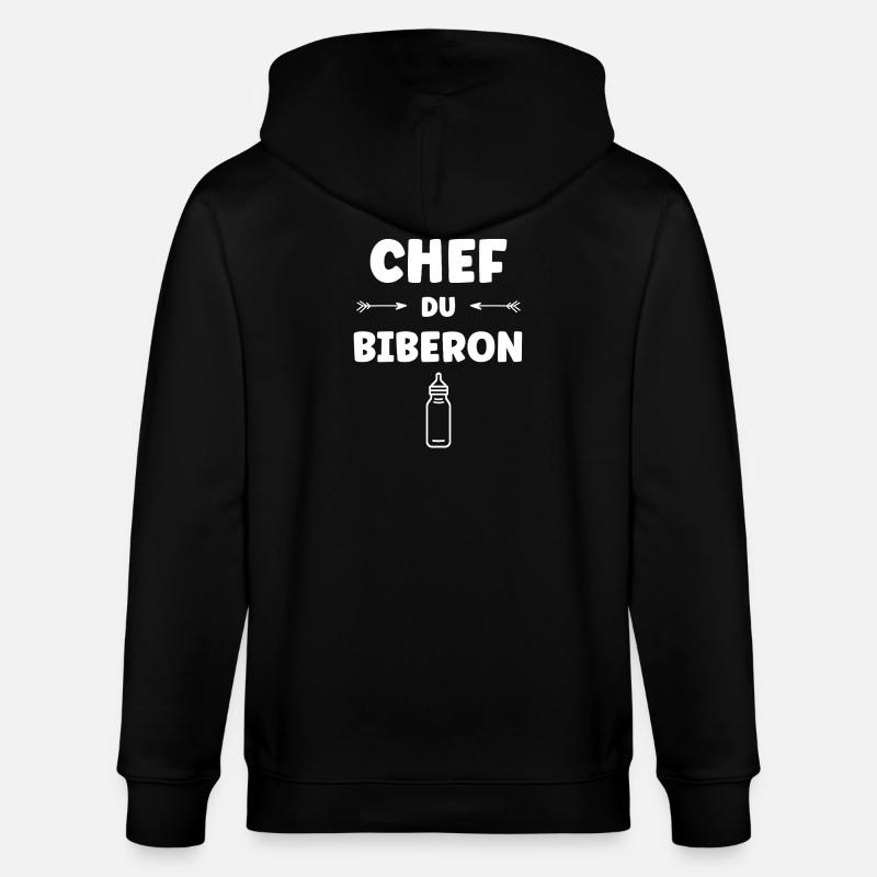 Chef du Biberon - Stanley/Stella Unisex Bio-Kapuzenjacke CULTIVATOR - Schwarz