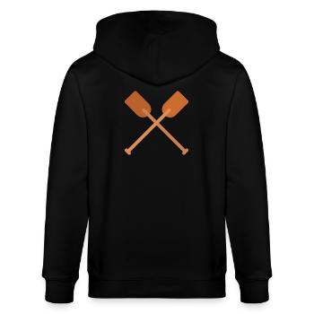 Nautic Design Avrons croisés Emblème Rames Pagaies - Veste à capuche bio CULTIVATOR Stanley/Stella Unisexe - noir - Dos - Anna (173cm)