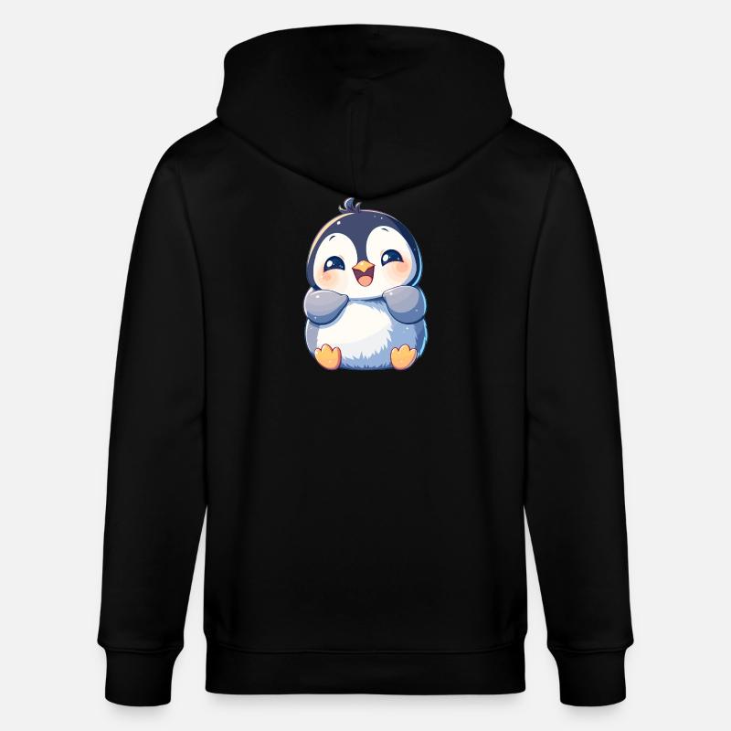 Pinguine Pinguin - Stanley/Stella Unisex Bio-Kapuzenjacke CULTIVATOR  - Schwarz