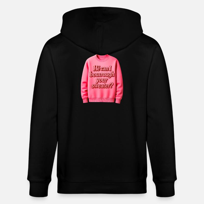 Il peut je t’emprunter ton pull - Veste à capuche bio CULTIVATOR Stanley/Stella Unisexe - noir