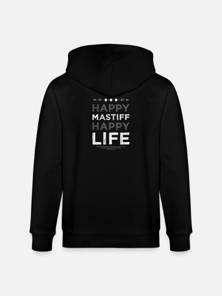 Mastiff heureux, vie heureuse - Veste à capuche bio CULTIVATOR Stanley/Stella Unisexe - noir