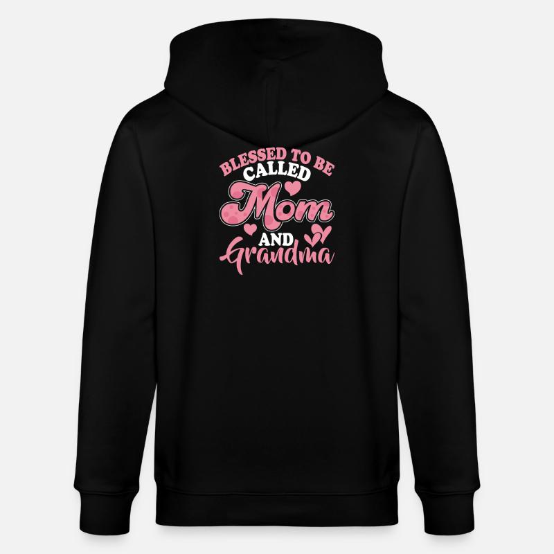 Oma Geschenk Weihnachtsgeschenke Großmutter  - Stanley/Stella Unisex Bio-Kapuzenjacke CULTIVATOR  - Schwarz