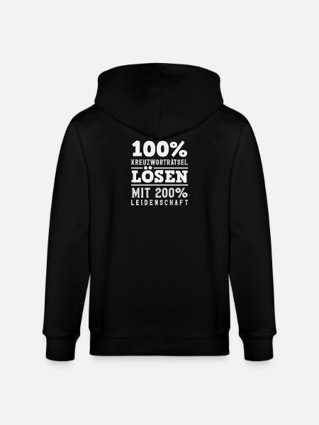 Krydsord Passion Hobby Humor - Stanley/Stella økologisk unisex-hættejakke CULTIVATOR  - sort