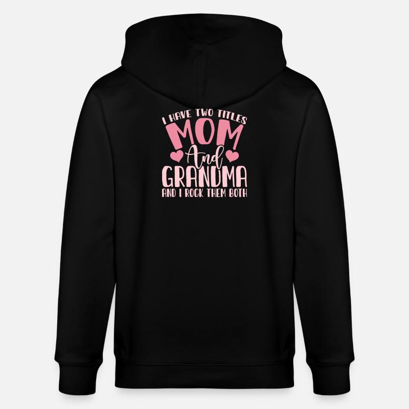 Oma Mama Geschenk Weihnachtsgeschenke Großmutter  - Stanley/Stella Unisex Bio-Kapuzenjacke CULTIVATOR  - Schwarz