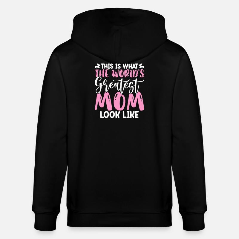 Mama Geschenk Weihnachtsgeschenke   - Stanley/Stella Unisex Bio-Kapuzenjacke CULTIVATOR  - Schwarz