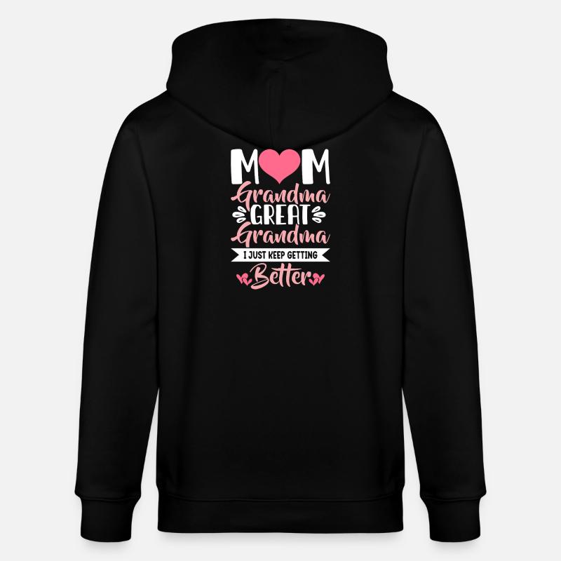 Oma Mama Geschenk Weihnachtsgeschenke Großmutter - Stanley/Stella Unisex Bio-Kapuzenjacke CULTIVATOR - Schwarz