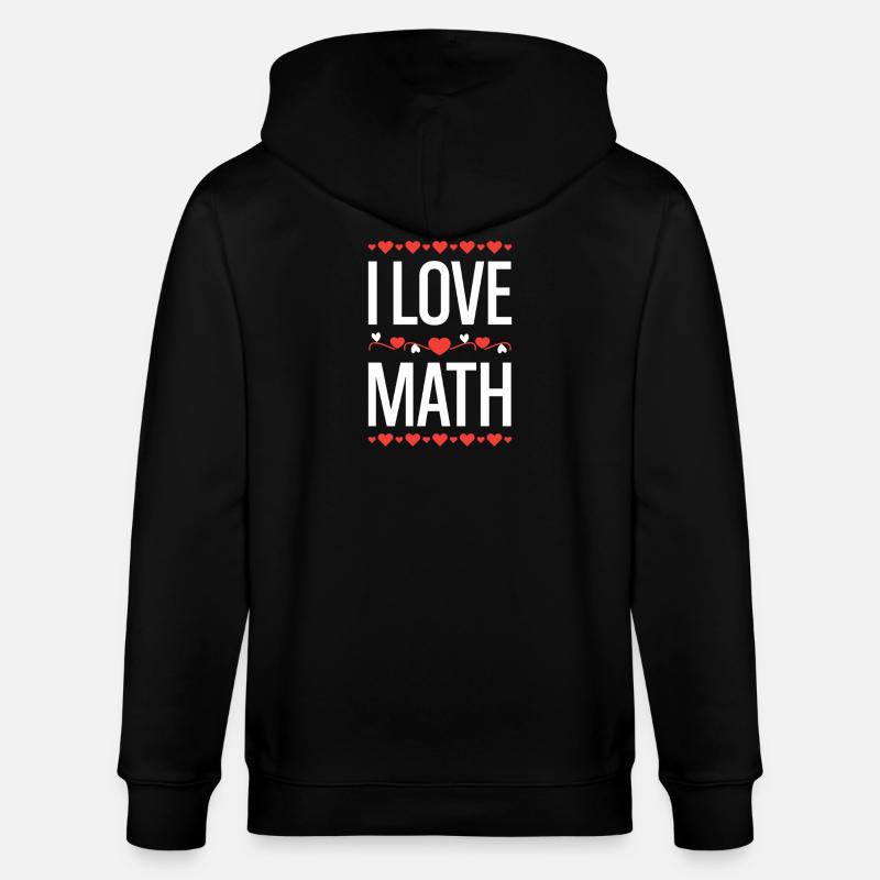 I Love Math Design - Stanley/Stella Unisex Bio-Kapuzenjacke CULTIVATOR - Schwarz