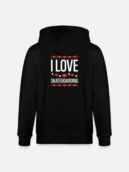 J’adore le skateboard - Veste à capuche bio CULTIVATOR Stanley/Stella Unisexe - noir