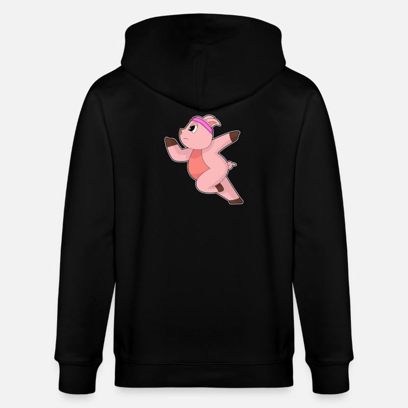 Cochon Jogger Jogging Sport - Veste à capuche bio CULTIVATOR Stanley/Stella Unisexe - noir