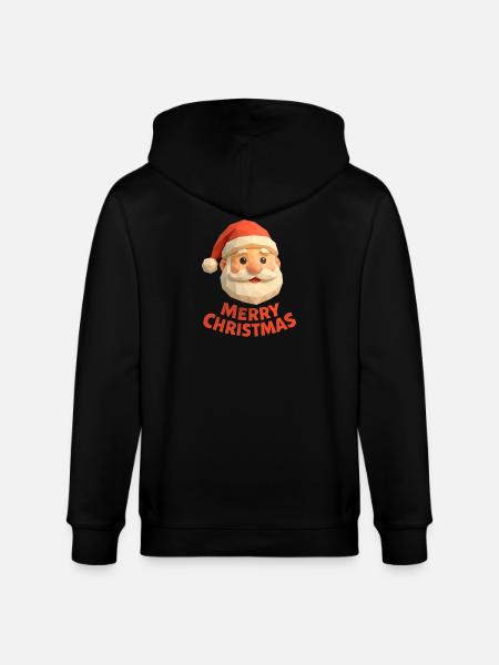 Polygon Weihnachtsmann – Modern Merry Christmas - Stanley/Stella Unisex Bio-Kapuzenjacke CULTIVATOR - Schwarz