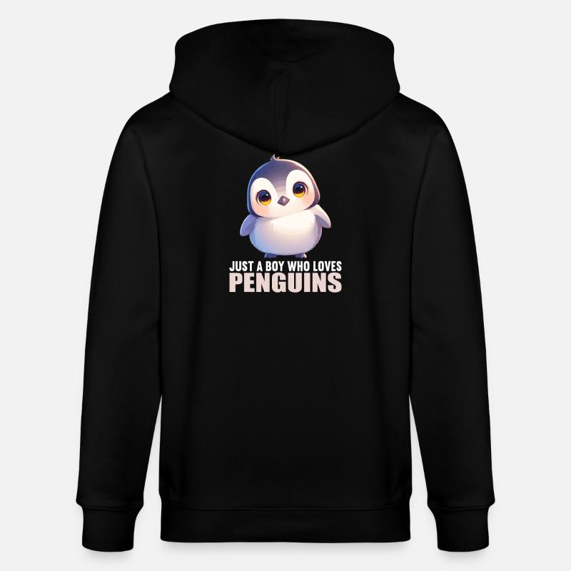 Pinguine Pinguin - Stanley/Stella Unisex Bio-Kapuzenjacke CULTIVATOR - Schwarz