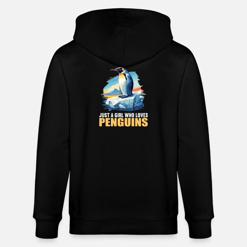 Pinguine Pinguin - Stanley/Stella Unisex Bio-Kapuzenjacke CULTIVATOR  - Schwarz