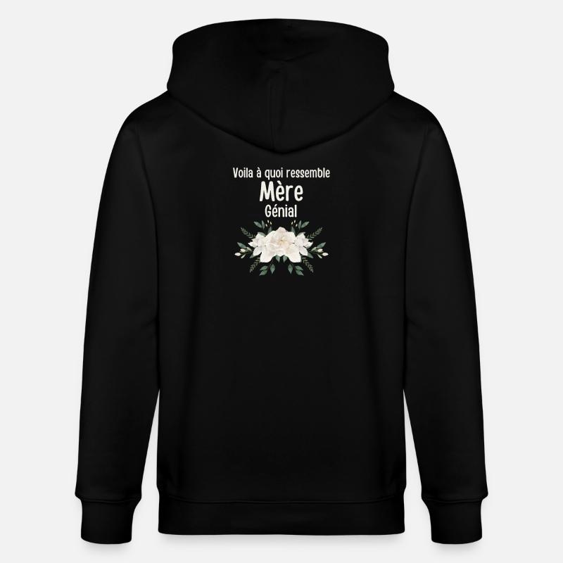 Fantastische Blumenmutter - Stanley/Stella Unisex Bio-Kapuzenjacke CULTIVATOR  - Schwarz