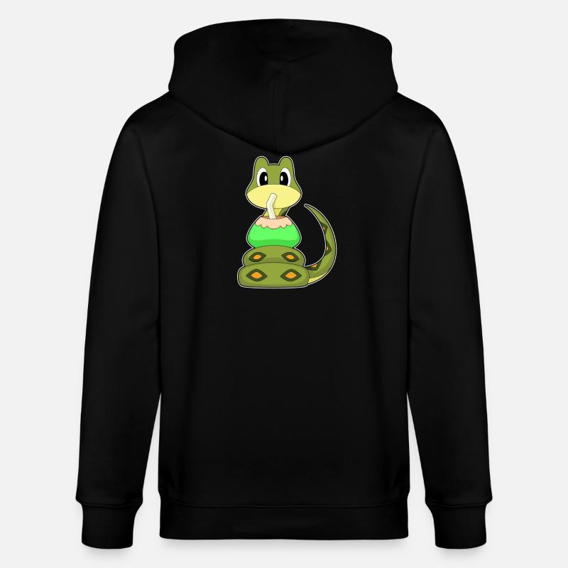 Schlange Strand Kokosnuss Sommer - Veste à capuche bio CULTIVATOR Stanley/Stella Unisexe - noir