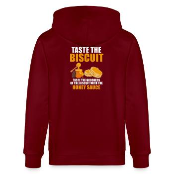 Goûtez le biscuit à la sauce au miel - Veste à capuche bio CULTIVATOR Stanley/Stella Unisexe - bordeaux - Dos - Anna (173cm)