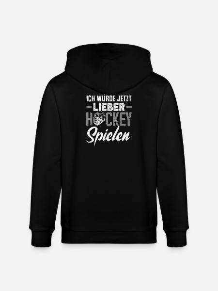 Funny Hockey Hockey Player Gift - Stanley/Stella CULTIVATOR Unisex Organic Hooded Jacket - black
