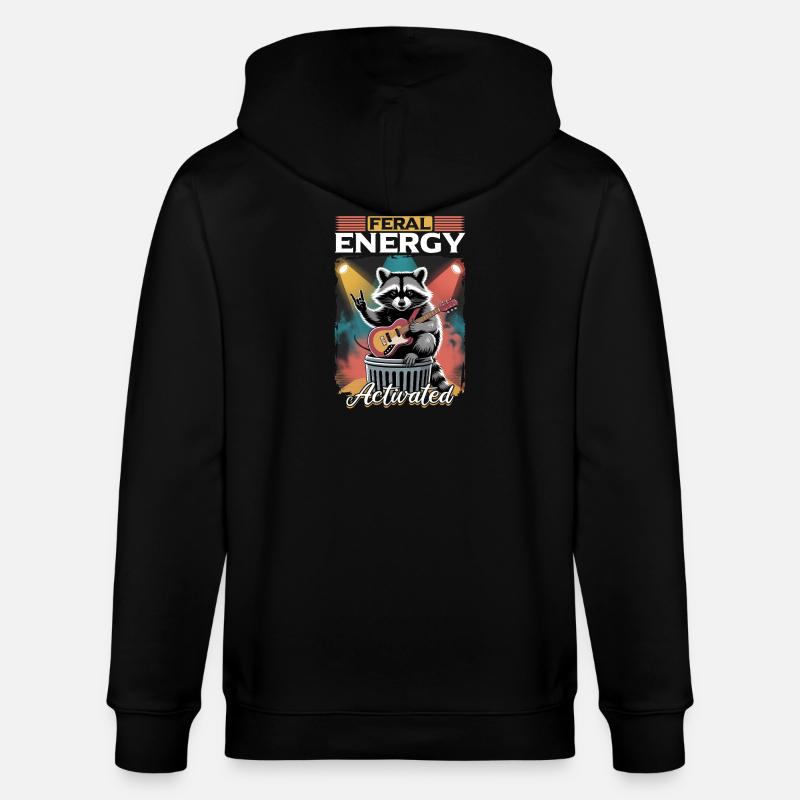 Drôle de raton laveur - Veste à capuche bio CULTIVATOR Stanley/Stella Unisexe - noir