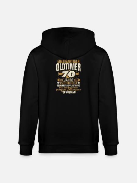 70 Years Unique Classic 70th Birthday - Stanley/Stella CULTIVATOR  Unisex Organic Hooded Jacket - black