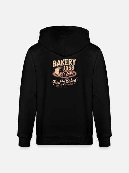 Vintage Bakery Advertising - Stanley/Stella CULTIVATOR  Unisex Organic Hooded Jacket - black