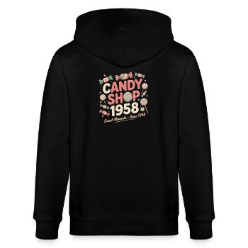 Vintage Confectionery Advertising - Stanley/Stella CULTIVATOR  Unisex Organic Hooded Jacket - black - Back - Anna (173cm)