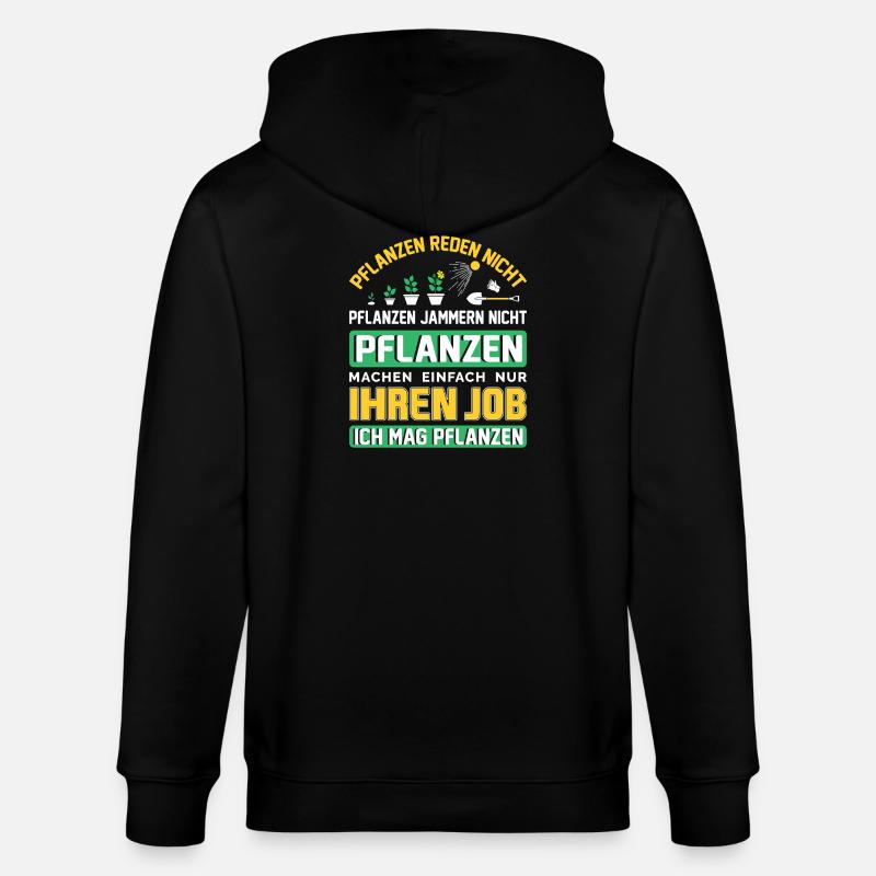 Garten Gärtner Gärtnern Gartenarbeit Gartenarbeit - Stanley/Stella Unisex Bio-Kapuzenjacke CULTIVATOR  - Schwarz
