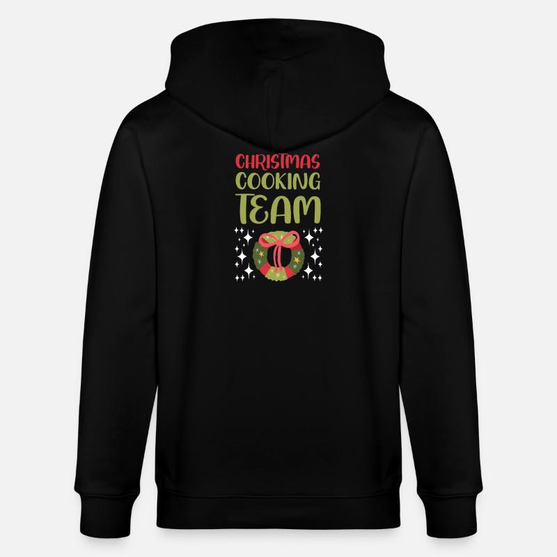 Weihnachts Kochen Backen Team - Stanley/Stella Unisex Bio-Kapuzenjacke CULTIVATOR  - Schwarz