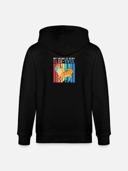 Blue Tongue Lizard - Stanley/Stella CULTIVATOR  Unisex Organic Hooded Jacket - black