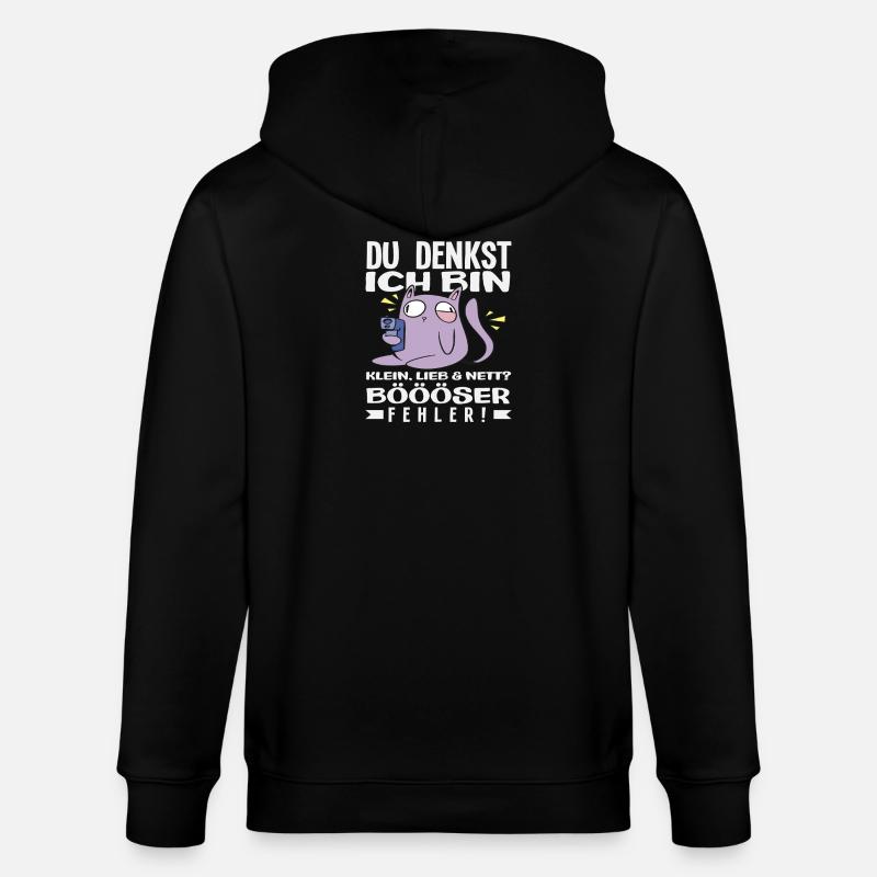 Mauvaise erreur petit chat - Veste à capuche bio CULTIVATOR Stanley/Stella Unisexe - noir