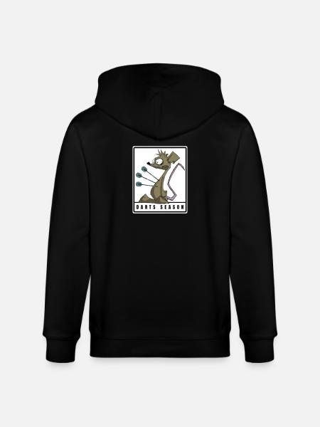Funny DARTS SEASON Comic Motif - Stanley/Stella CULTIVATOR  Unisex Organic Hooded Jacket - black