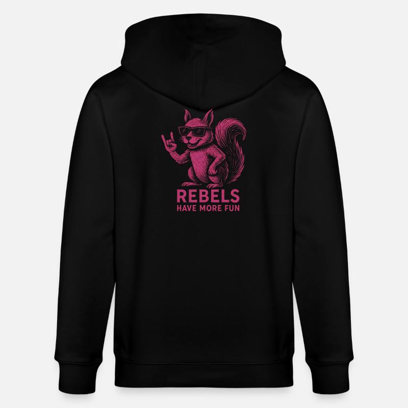 Rebels have more fun - Stanley/Stella Unisex Bio-Kapuzenjacke CULTIVATOR  - Schwarz