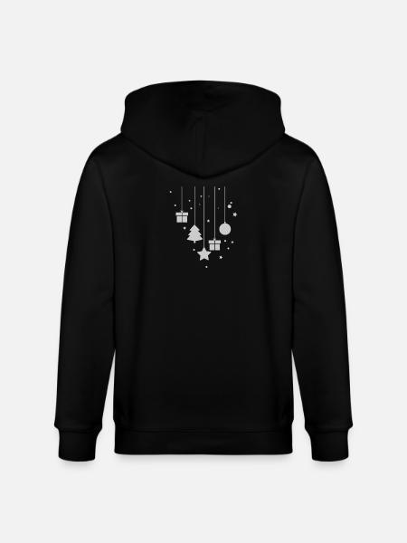 Weihnachtsbaumschmuck Frohe weihnachten Christbaum - Stanley/Stella Unisex Bio-Kapuzenjacke CULTIVATOR - Schwarz