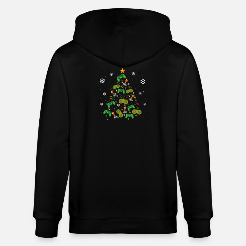Weihnachtsbaum Controller Gaming Lover Gamer - Stanley/Stella Unisex Bio-Kapuzenjacke CULTIVATOR  - Schwarz