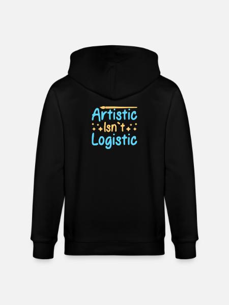 Artist Painter Graphic Artistic Isn´t Logistic - Stanley/Stella Unisex Bio-Kapuzenjacke CULTIVATOR  - Schwarz