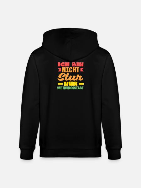 Nicht stur nur Meinungsstabil - Stanley/Stella Unisex Bio-Kapuzenjacke CULTIVATOR - Schwarz