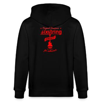 Six-string streetwear - Stanley/Stella CULTIVATOR  Unisex Organic Hooded Jacket - black - Back - Anna (173cm)
