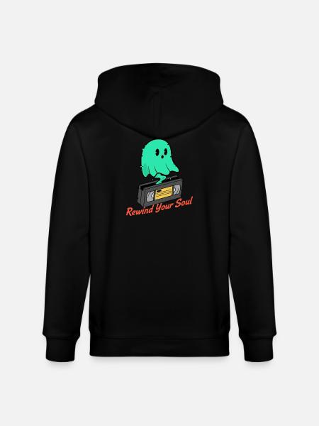 Ghost Cassette Rewind Your Soul - Stanley/Stella CULTIVATOR  Unisex Organic Hooded Jacket - black