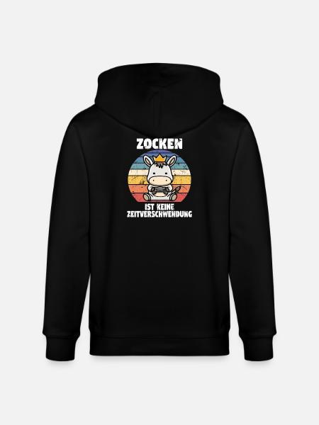 Zocken ist keine zeitverschwendung - Stanley/Stella Unisex Bio-Kapuzenjacke CULTIVATOR  - Schwarz