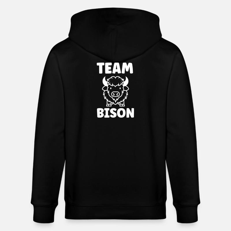 Bison - Stanley/Stella Unisex Bio-Kapuzenjacke CULTIVATOR  - Schwarz