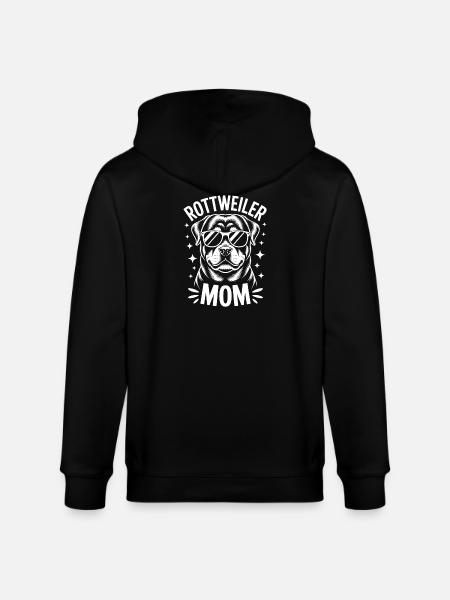 Rottweiler Saying Mom Funny Rottweiler Gift - Stanley/Stella CULTIVATOR Unisex Organic Hooded Jacket - black