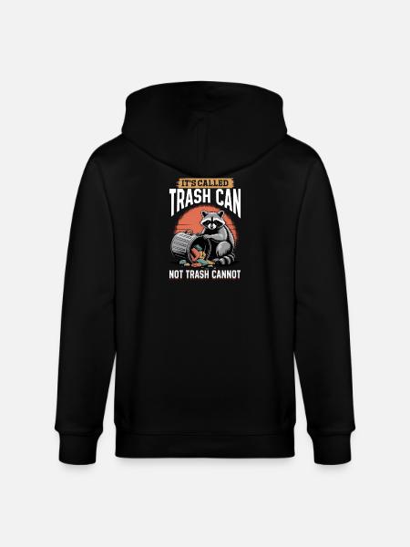 Funny Raccoon - Stanley/Stella Unisex Bio-Kapuzenjacke CULTIVATOR  - Schwarz