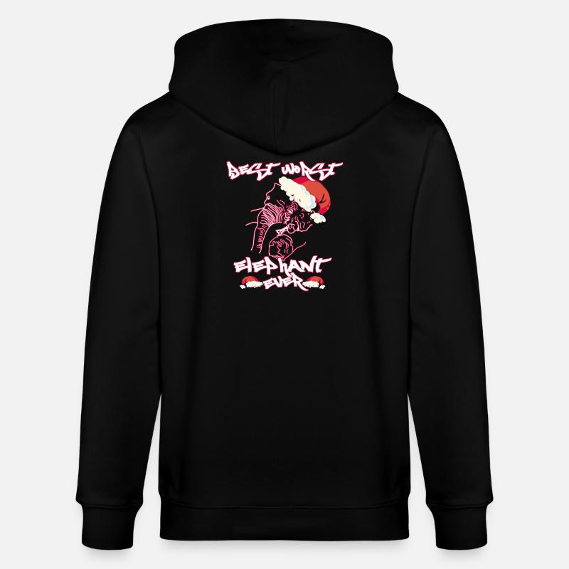 worst ever elefant geschenk zitat - Stanley/Stella Unisex Bio-Kapuzenjacke CULTIVATOR - Schwarz