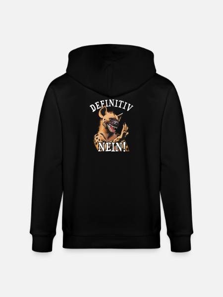 Definitiv Nein: Hyänen Statement - Stanley/Stella Unisex Bio-Kapuzenjacke CULTIVATOR  - Schwarz