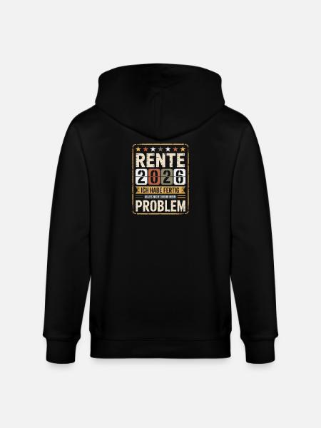 Pension 2026 I'm done - Stanley/Stella CULTIVATOR  Unisex Organic Hooded Jacket - black