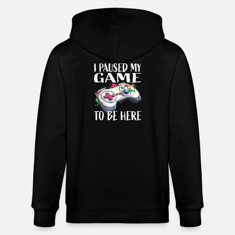 J’ai mis ma manette en pause - Veste à capuche bio CULTIVATOR Stanley/Stella Unisexe - noir