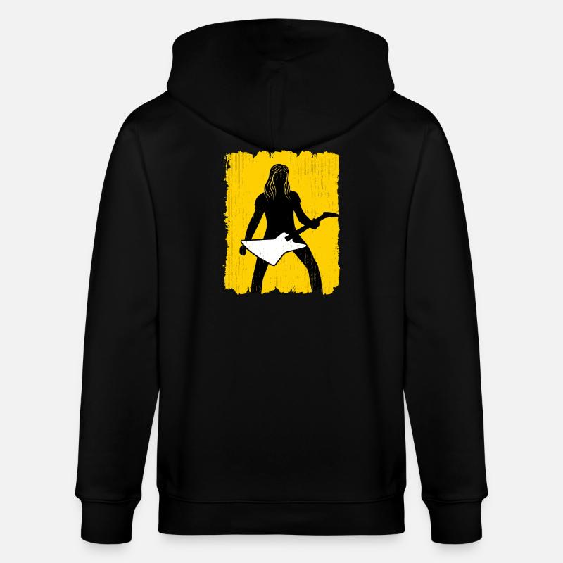 Affiche graffiti Silhouette du guitariste - Veste à capuche bio CULTIVATOR Stanley/Stella Unisexe - noir