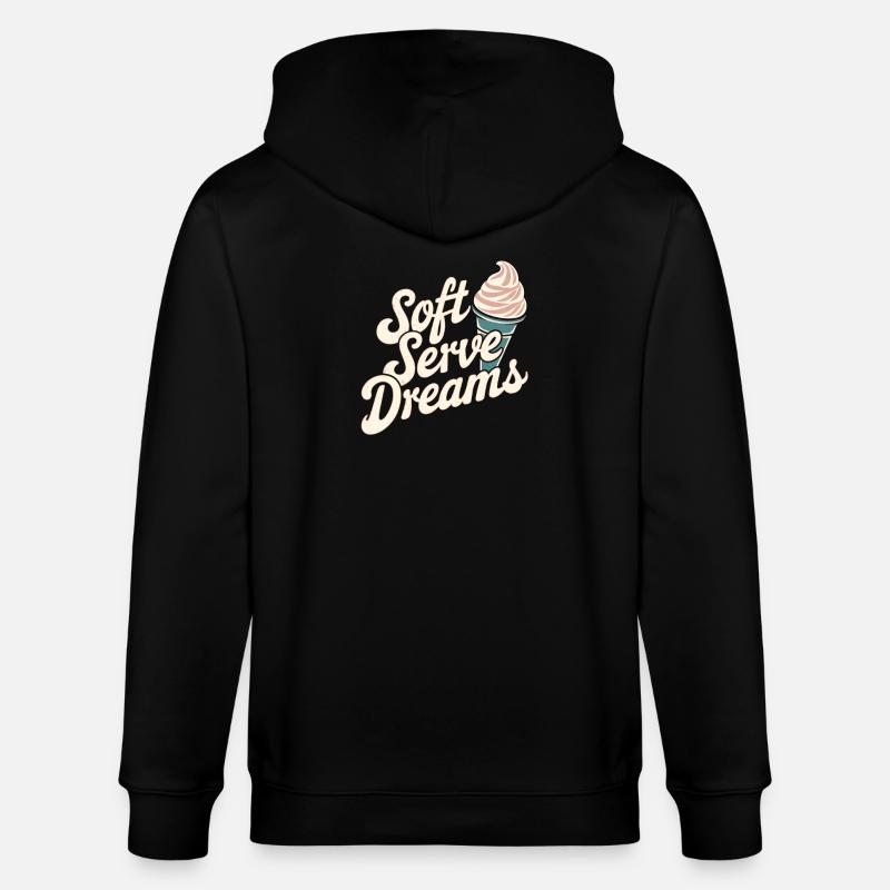 Soft Serve Dreams – Retro Eiscreme - Stanley/Stella CULTIVATOR  Unisex Organic Hooded Jacket - black