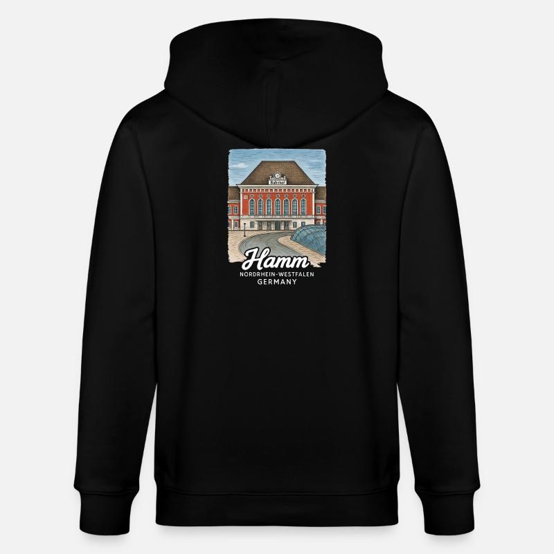 Hamm - Stanley/Stella Unisex Bio-Kapuzenjacke CULTIVATOR  - Schwarz