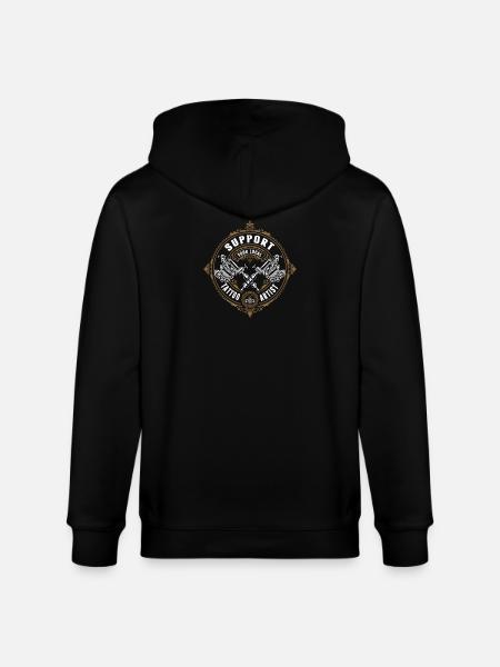 Tattoo Künstler Geschenke - Stanley/Stella Unisex Bio-Kapuzenjacke CULTIVATOR - Schwarz