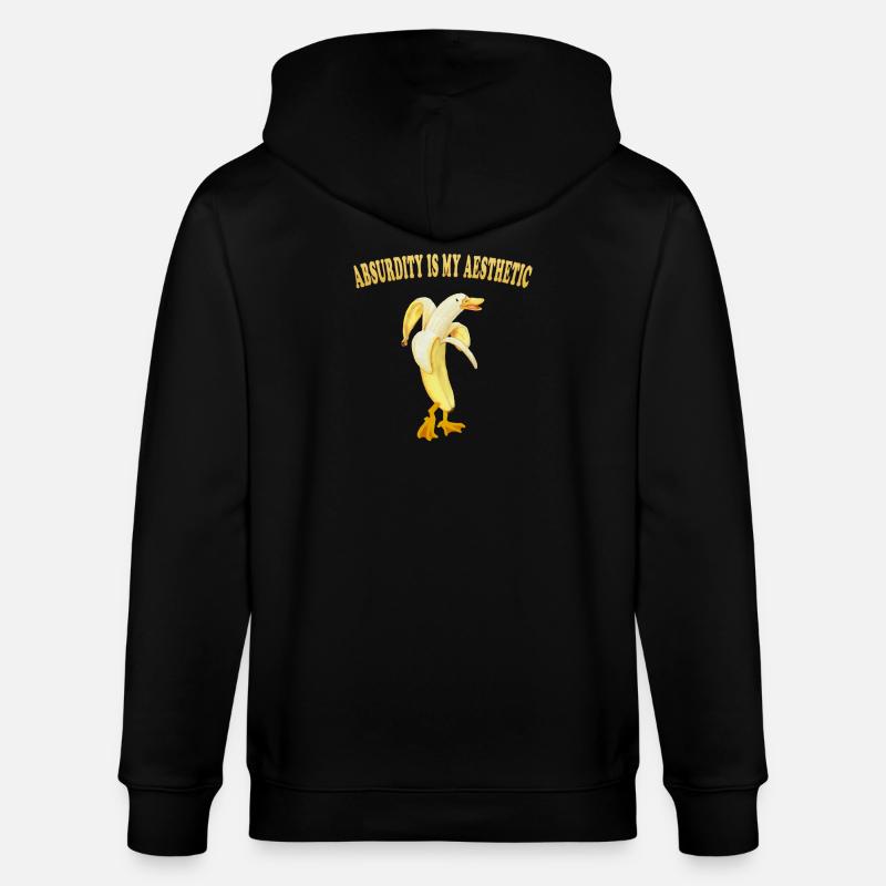 L’absurdité est mon esthétique – Banana Goose - Veste à capuche bio CULTIVATOR Stanley/Stella Unisexe - noir