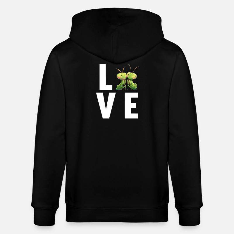Gottesanbeterinnen Gottesanbeterin - Stanley/Stella Unisex Bio-Kapuzenjacke CULTIVATOR  - Schwarz